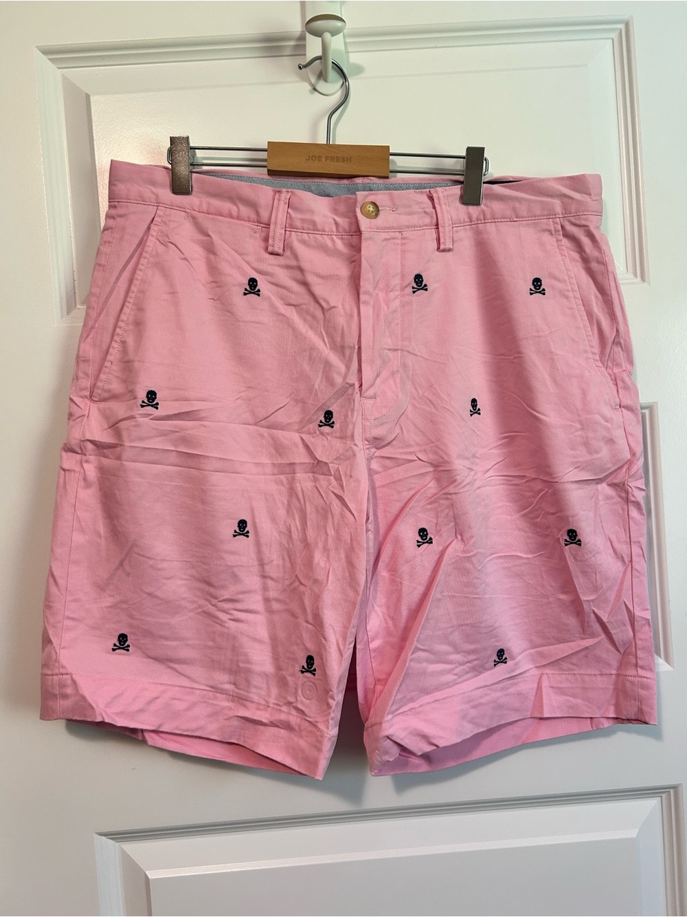 Polo Ralph Lauren Shorts Mens 32 Pink Skull Crossbones Stretch Classic Fit Chino